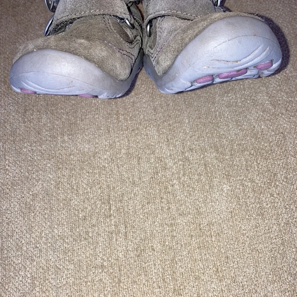 STRIDE RITE Gisella Suede Baby Boots Size 4.5